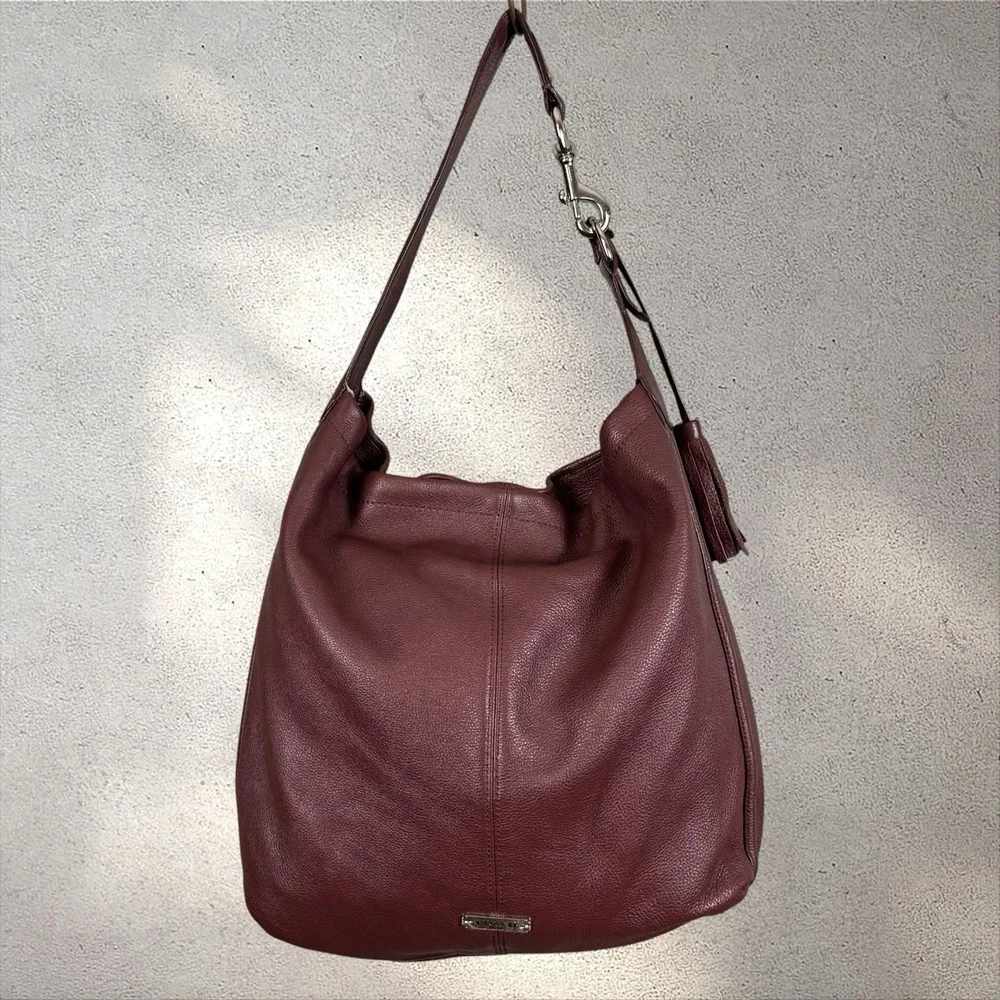 COACH Shoulder Bag F23309 Hobo Burgundy Tote Purse Leather Avery Oxblood